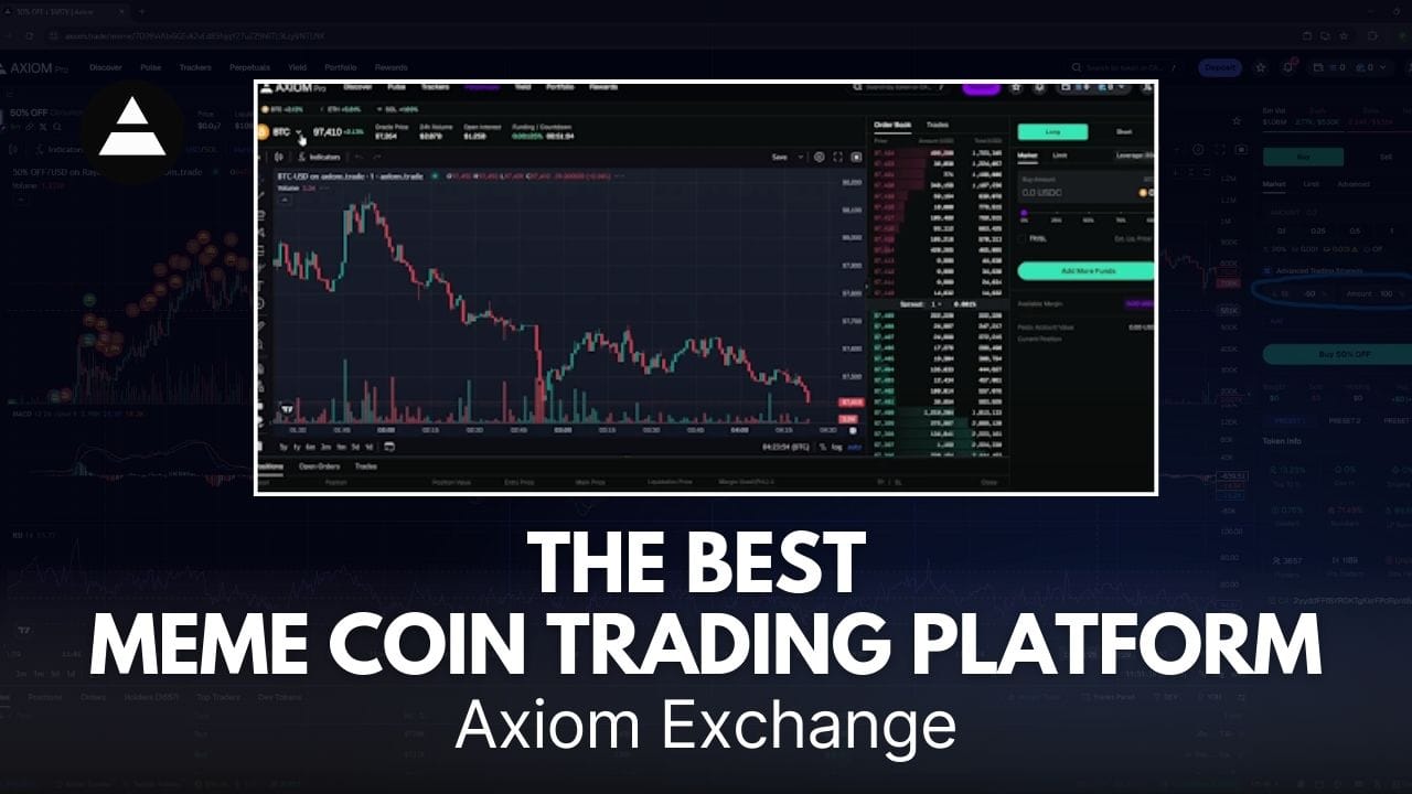 a thumbnail with a crypto graph for "Why Axiom Exchange Is The Best Meme Coin Trading Platform"